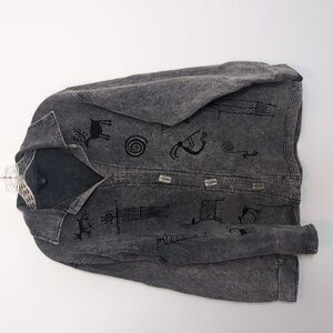 Unique Art Jacket Button Up Shacket Shirt